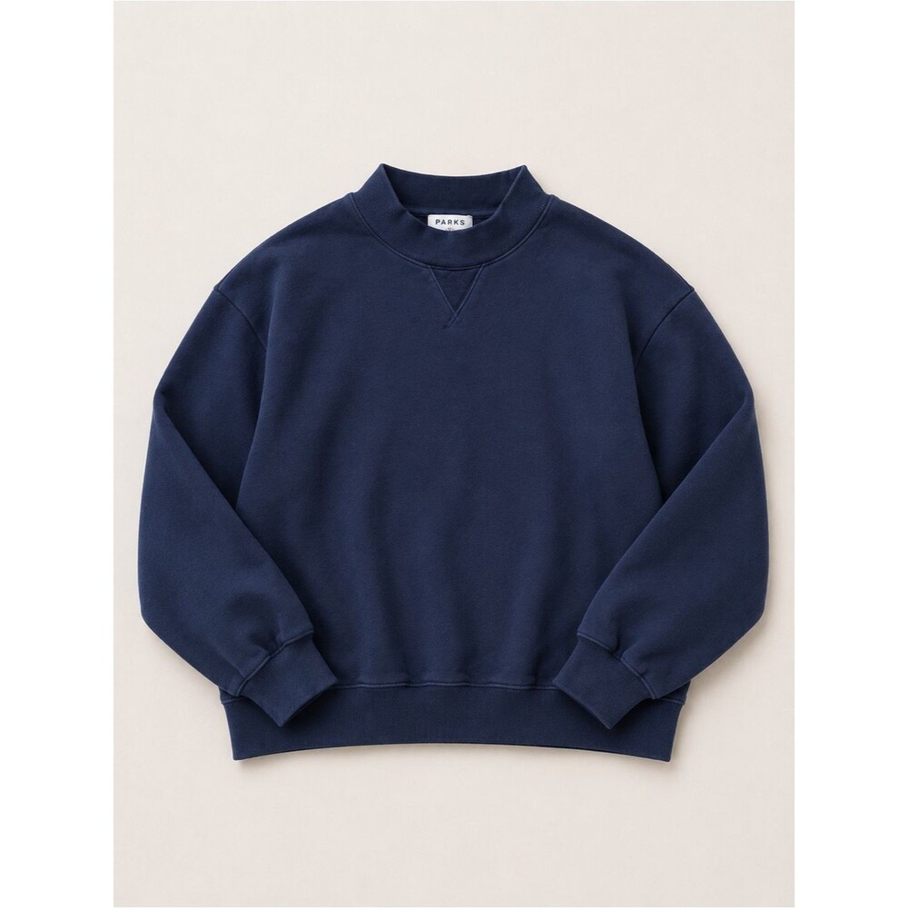 Parke Heritage Navy Mock-Neck Sweatshirt